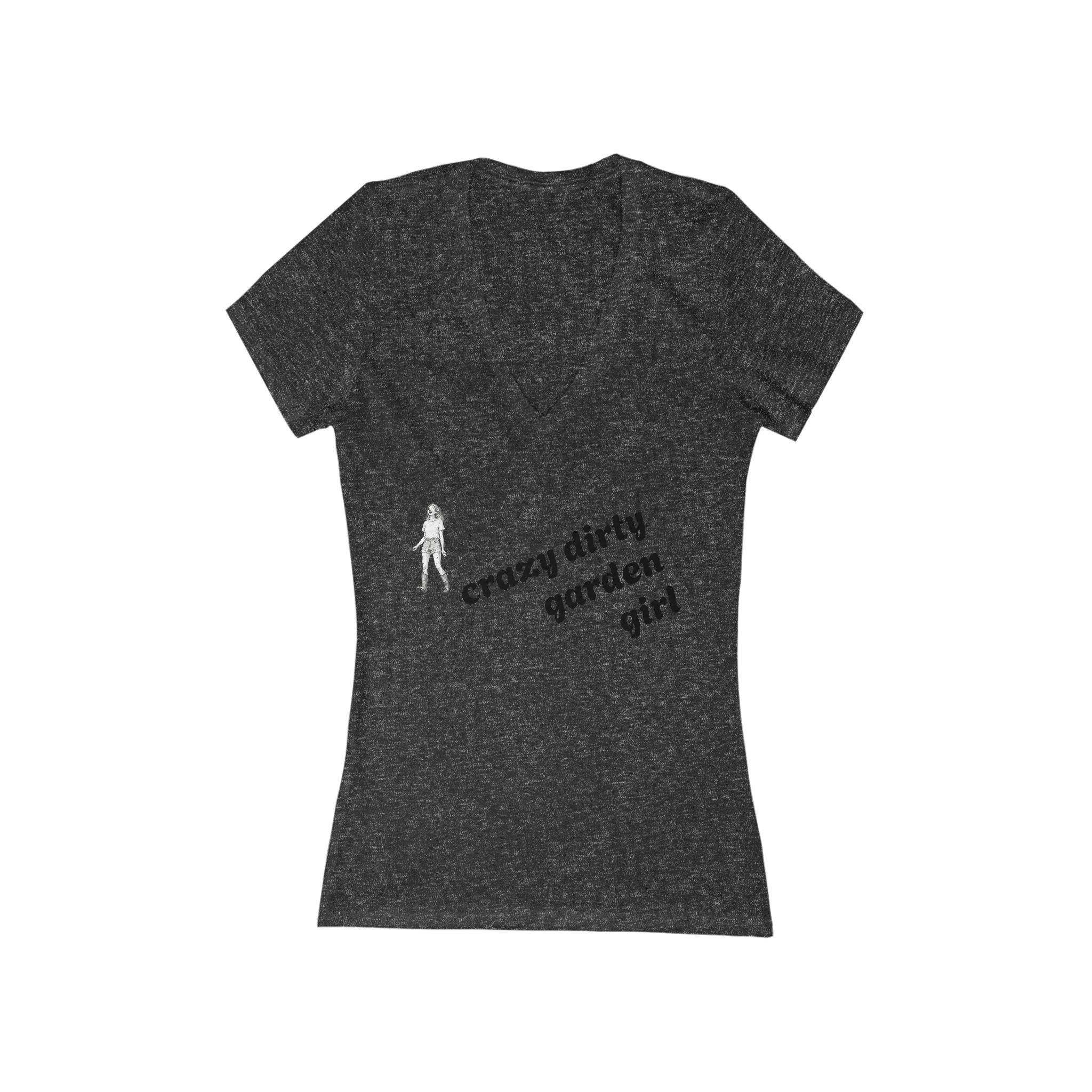 Garden Gal V‑Neck Tee — Floral 'Garden Gal' Women's Deep V-Neck Shirt