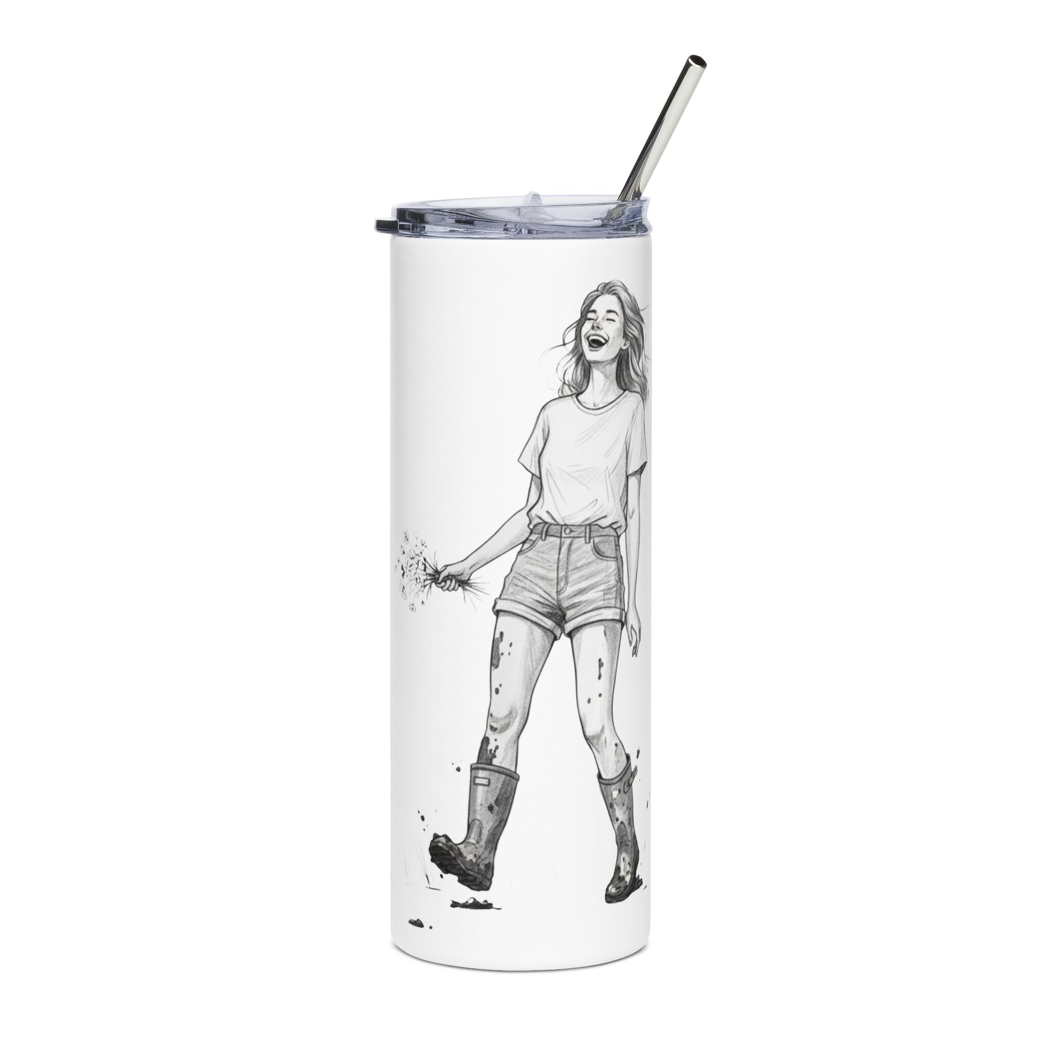 20oz Stainless Tumbler — “Gettin Dirty in the Garden” Garden Lover Travel Cup