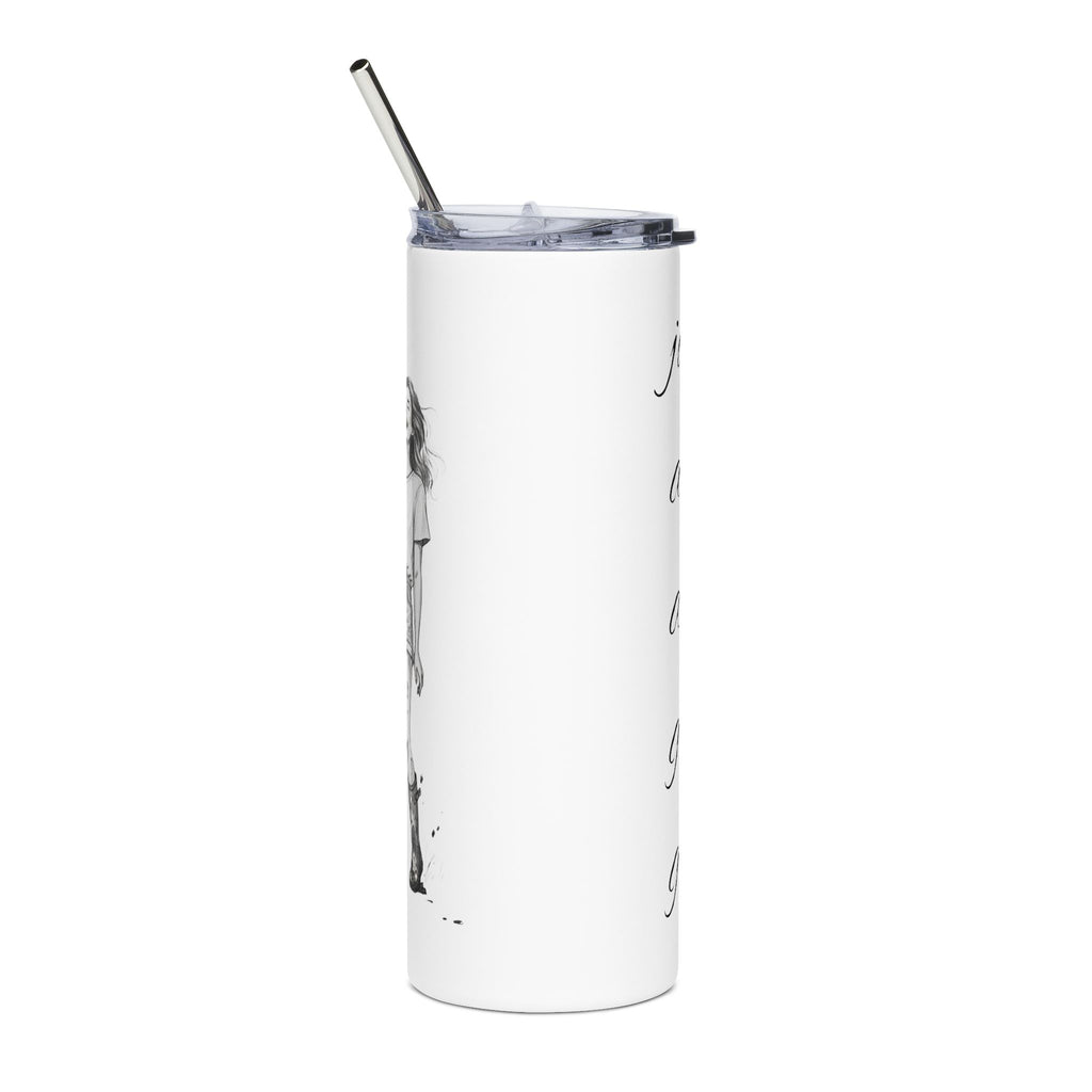 20oz Stainless Steel Tumbler – Script “Just a Dirty Garden” Travel Cup