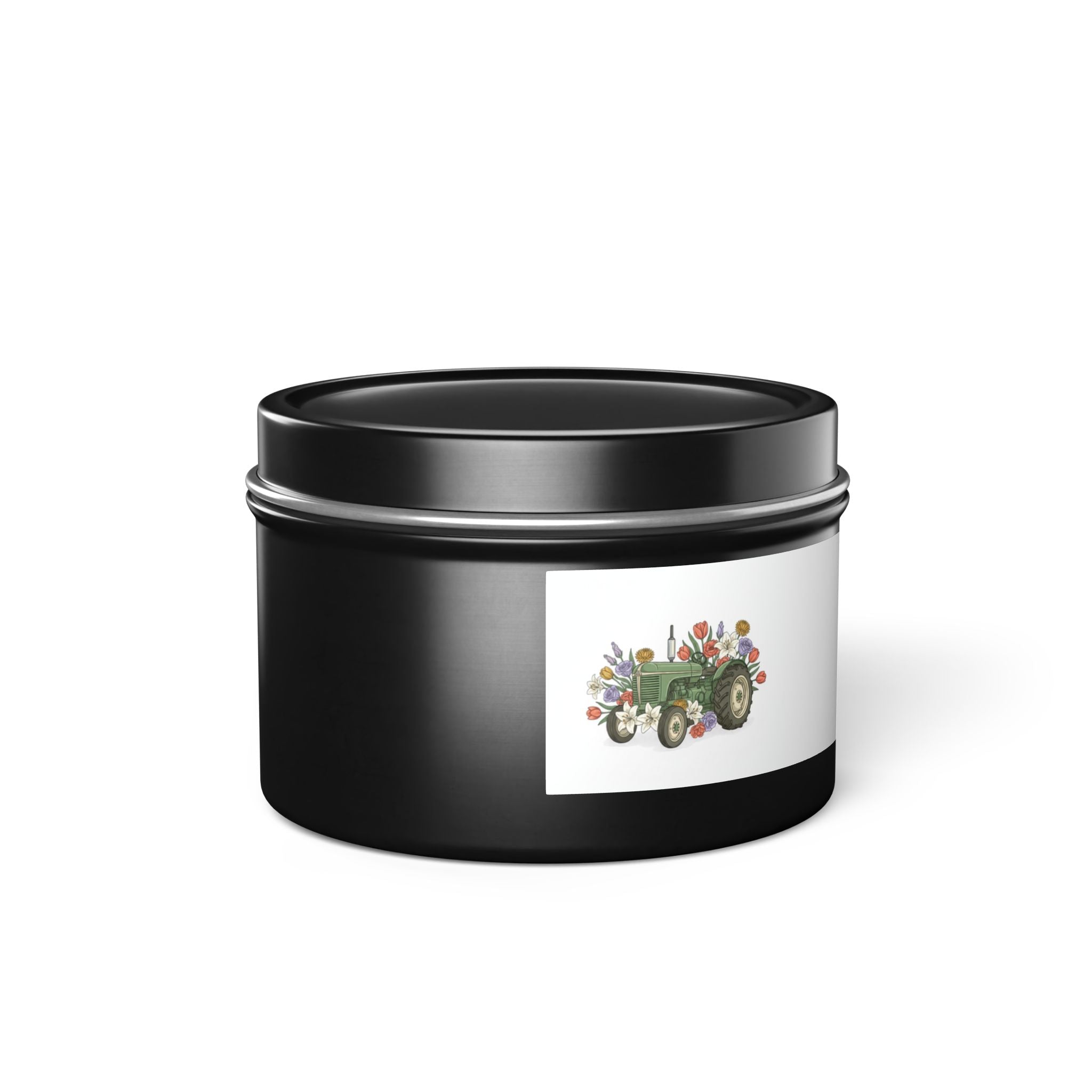 Floral Tractor Tin Candle — Garden Bouquet Scented Candle in Travel Tin